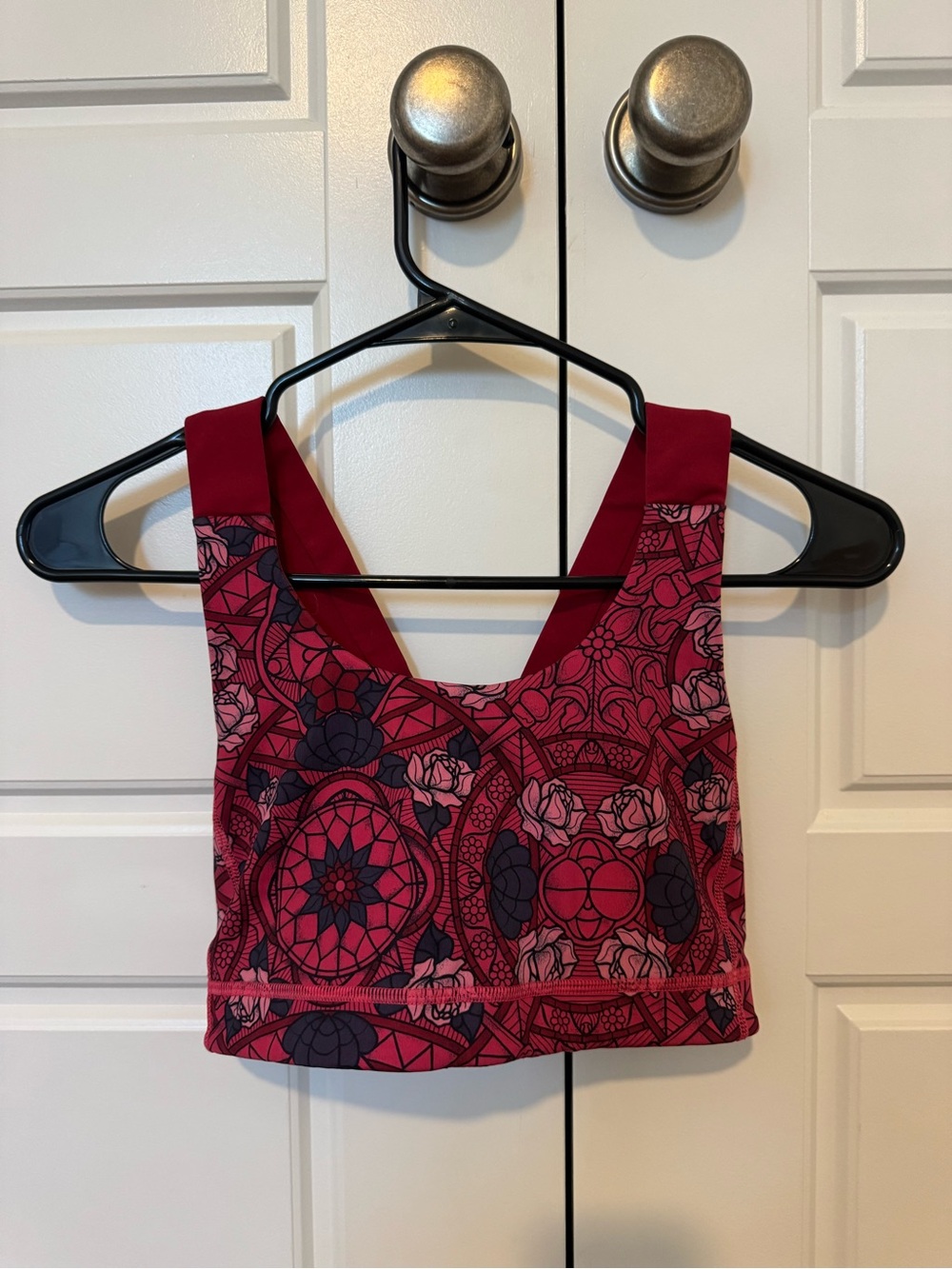 lululemon athletica Red Patterned Racerback Sports Bra